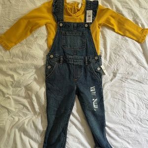 Gap Kids Denim Overall & Shirt